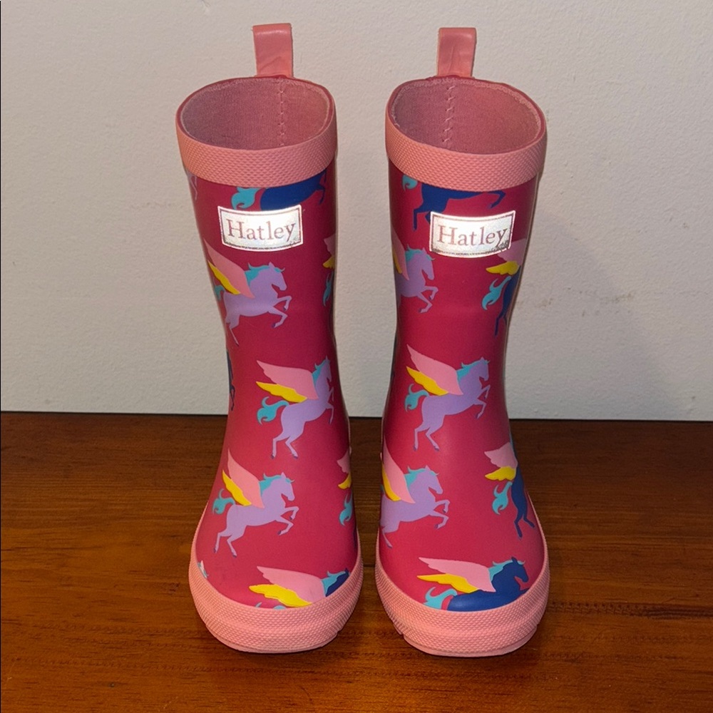 Hatley Pink and Blue Rain Little Girls size 11